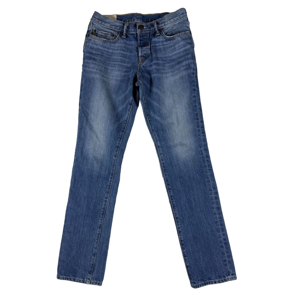 Abercrombie & Fitch Skinny Jeans Mens 30x32 100% Cotton Button Fly Y2K Vtg 00s
